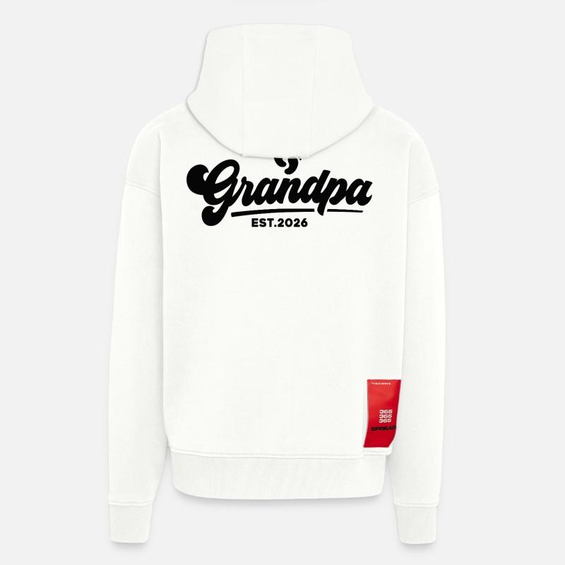 Opa 2026 - Stolzer Opa - Geschenkidee - Zip Hoodie - made by SPREAD - OFF WHITE