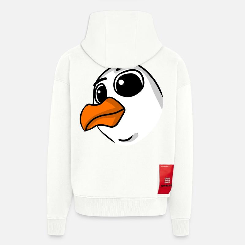 Möwe Kopf - Zip Hoodie - made by SPREAD - OFF WHITE