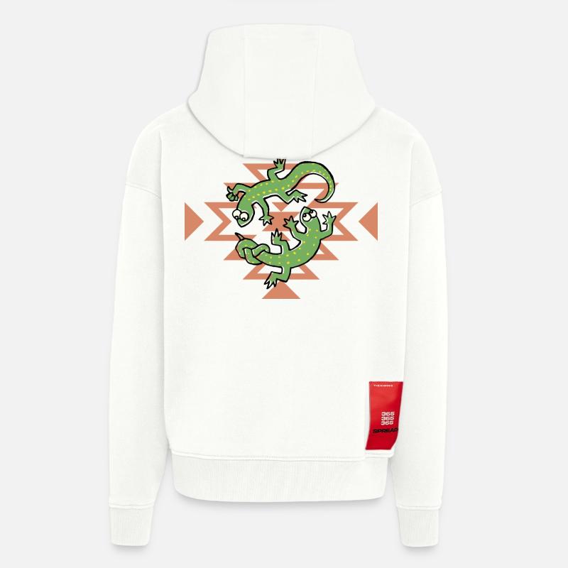Klettern, Eidechse - Zip Hoodie - made by SPREAD - OFF WHITE