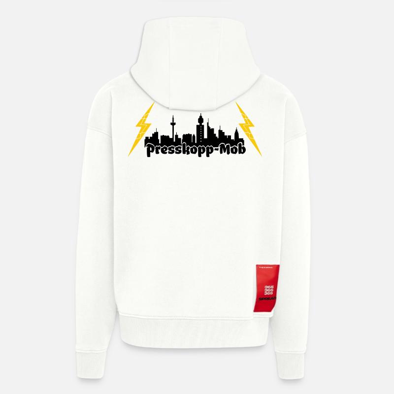 Presskopp Mob - ffm Skyline - Zip Hoodie - made by SPREAD - OFF WHITE