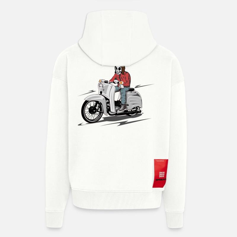 Simson Schwalbe KR-51 Skulldriver - Zip Hoodie - made by SPREAD - OFF WHITE