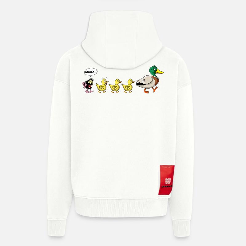 Das hässliche Entlein - Zip Hoodie - made by SPREAD - OFF WHITE