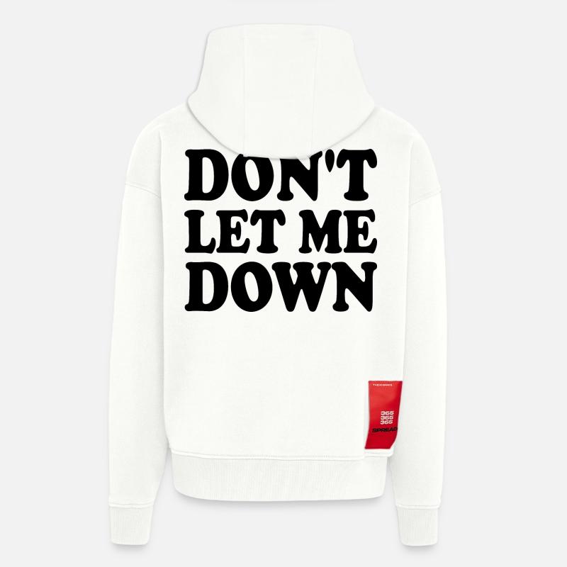 Don't let me down - Veste à capuche bio épaisse oversize fabriqué en UE - OFF WHITE