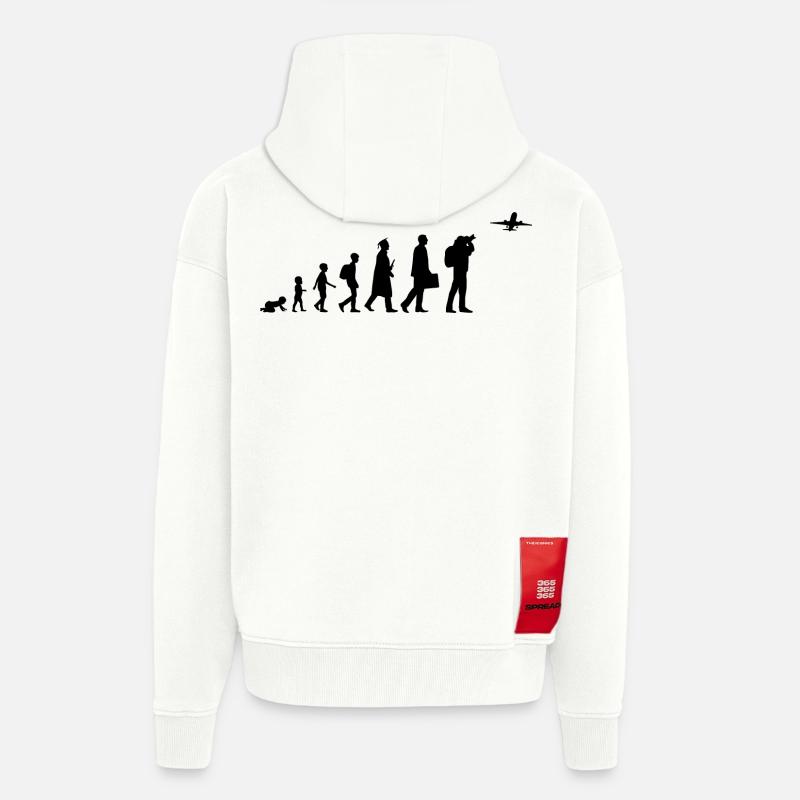 Entwicklung eines Plane Spotters - Zip Hoodie - made by SPREAD - OFF WHITE