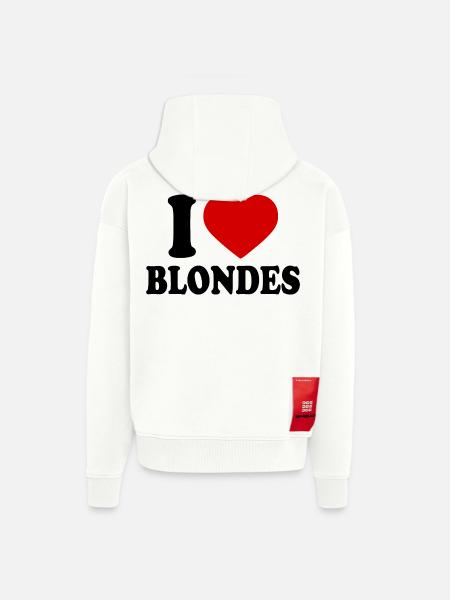 I love blondes - Zip Hoodie - made by SPREAD - OFF WHITE