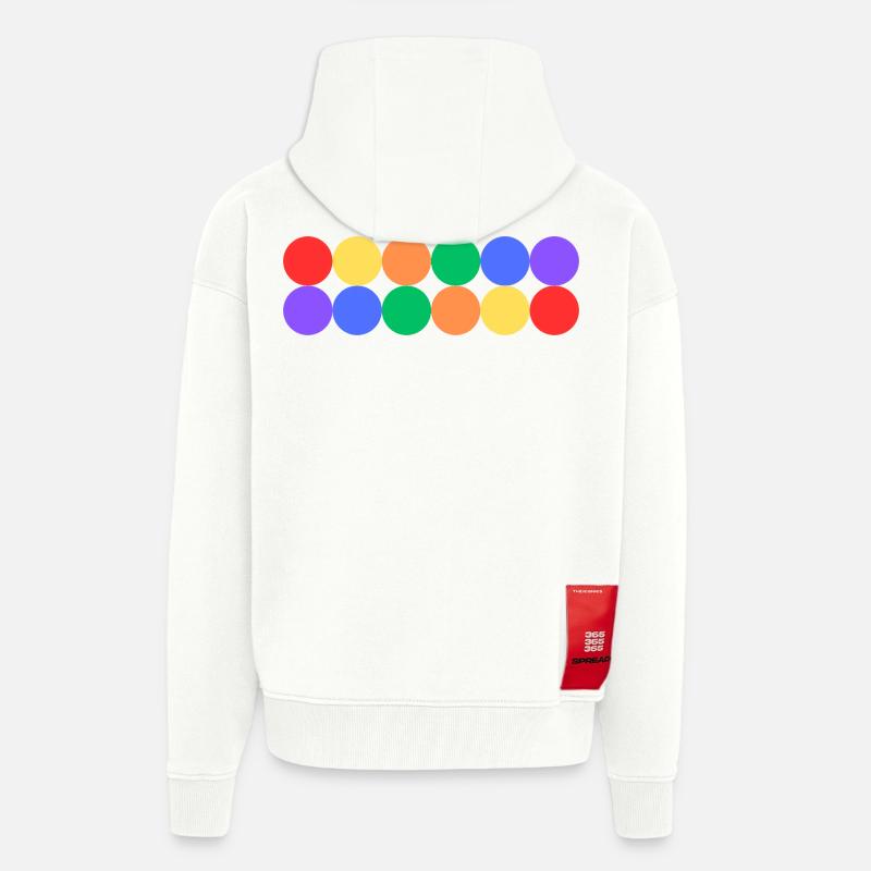 Rainbow Pride - Zip Hoodie - made by SPREAD - OFF WHITE