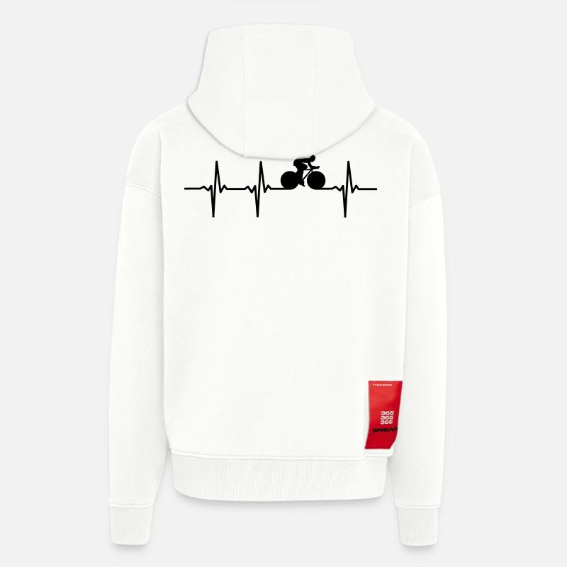 Impulsion de course - Veste à capuche bio épaisse oversize fabriqué en UE - OFF WHITE