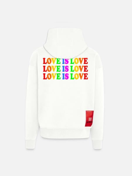 Love is love - Zip Hoodie - made by SPREAD - OFF WHITE