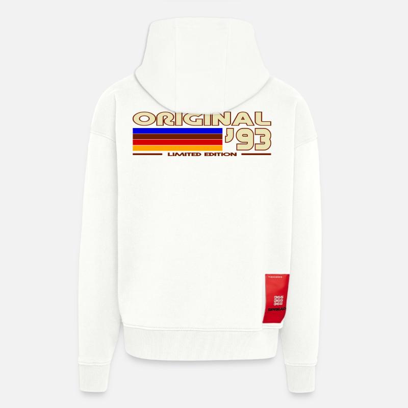 1993 - Veste à capuche bio épaisse oversize fabriqué en UE - OFF WHITE