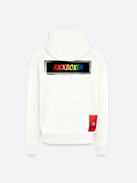 Kickboxen bunter Schriftzug - Zip Hoodie - made by SPREAD - OFF WHITE