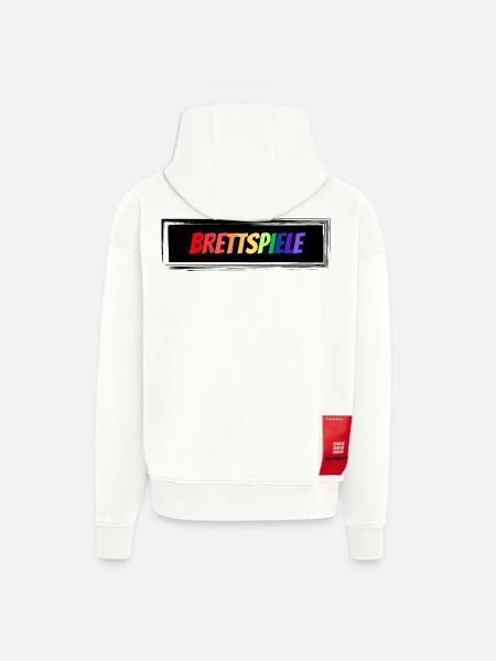 Brettspiele bunter Schriftzug - Zip Hoodie - made by SPREAD - OFF WHITE