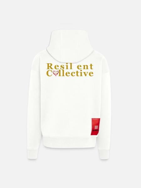 Resilient Collective Logo - Zip Hoodie - made by SPREAD - OFF WHITE
