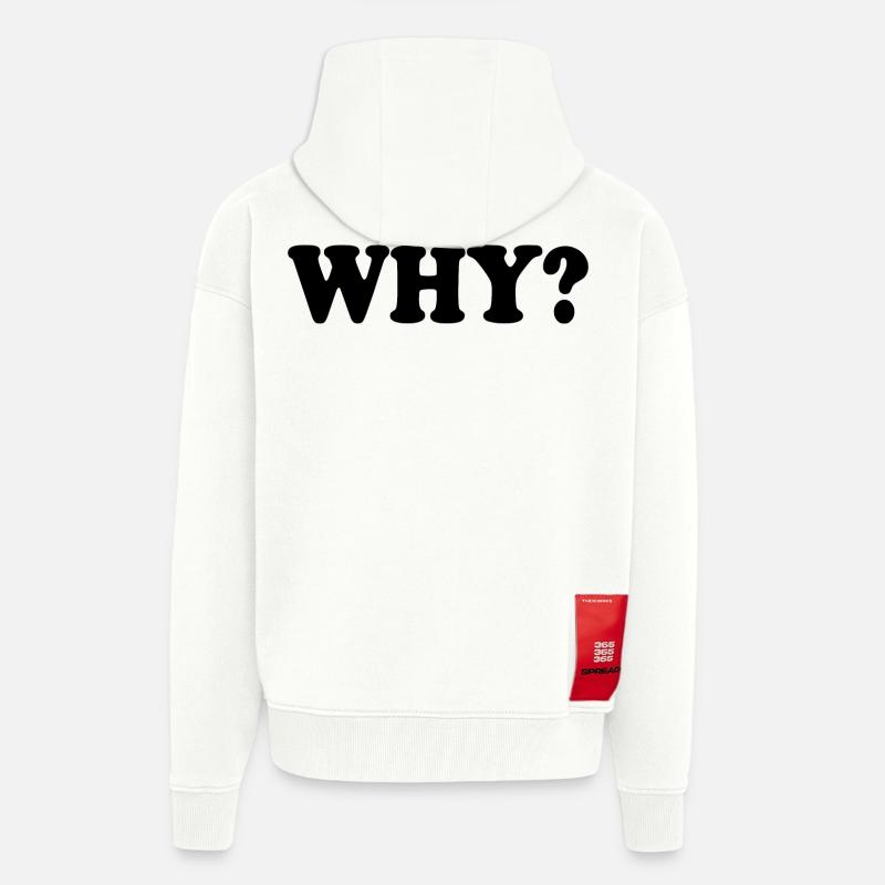 Why - Veste à capuche bio épaisse oversize fabriqué en UE - OFF WHITE