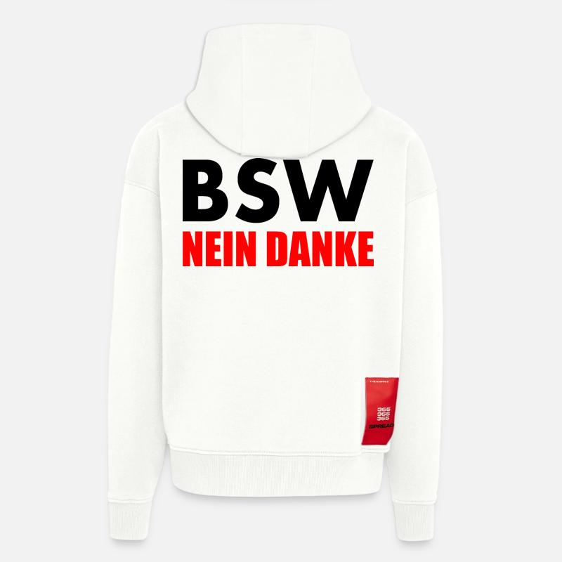 Bsw nein danke - Zip Hoodie - made by SPREAD - OFF WHITE