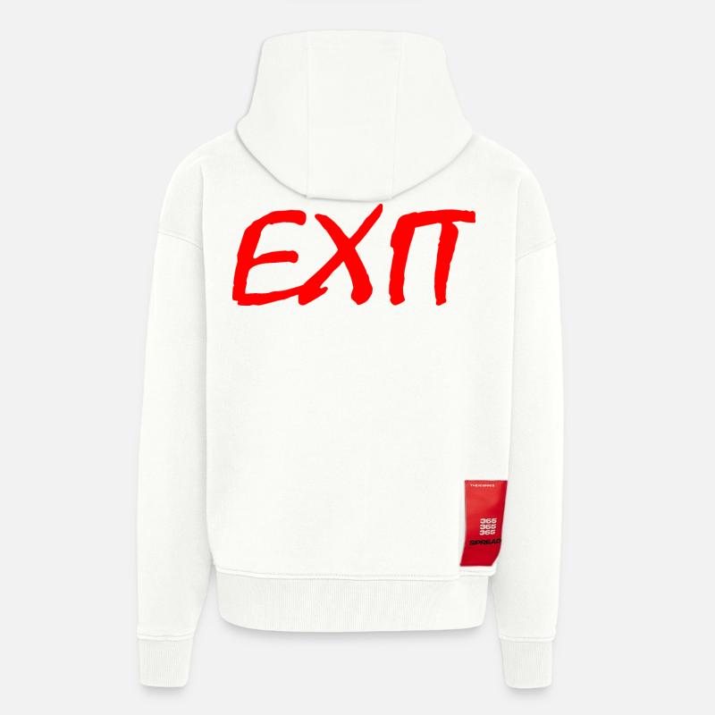 Exit - Veste à capuche bio épaisse oversize fabriqué en UE - OFF WHITE