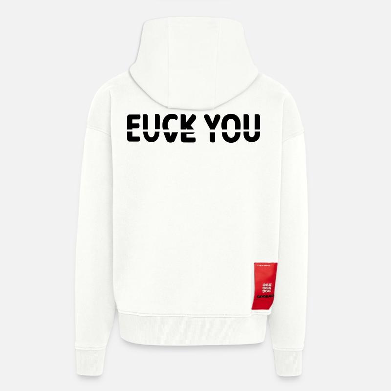Ob ich dich liebe oder nicht # - Zip Hoodie - made by SPREAD - OFF WHITE