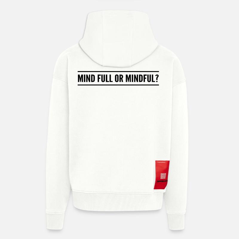 Geistig voll oder achtsam? - Zip Hoodie - made by SPREAD - OFF WHITE