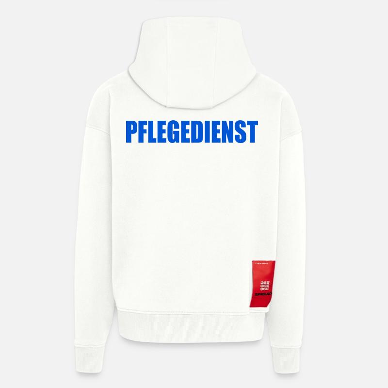 pflegedienst - Zip Hoodie - made by SPREAD - OFF WHITE