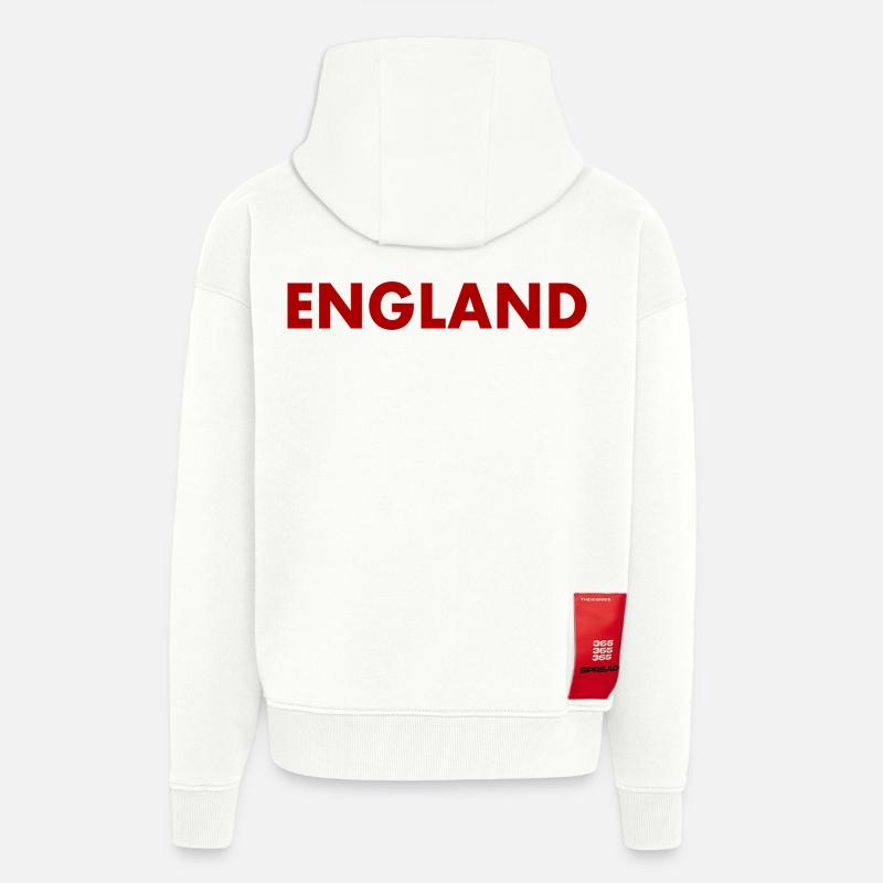 angleterre - Veste à capuche bio épaisse oversize fabriqué en UE - OFF WHITE
