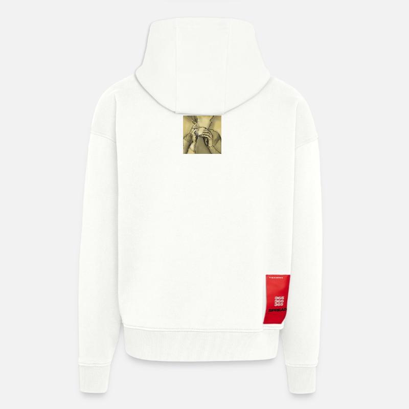 100e6d2e-bf9a-46fb-bc7b-516ae2e0bc30 - Zip Hoodie - made by SPREAD - OFF WHITE