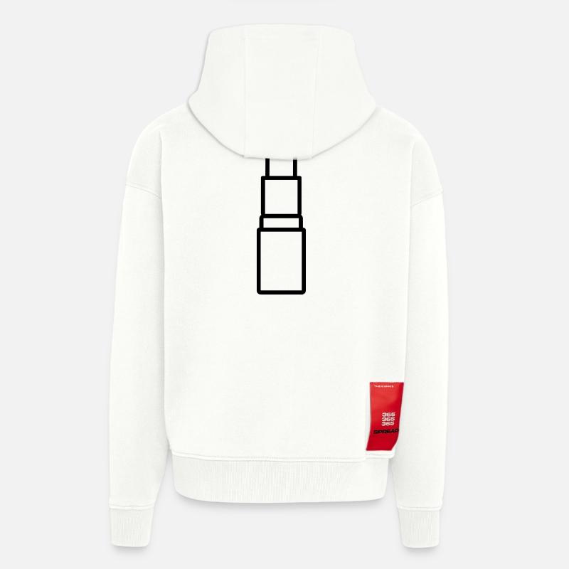 Lippenstift - Zip Hoodie - made by SPREAD - OFF WHITE