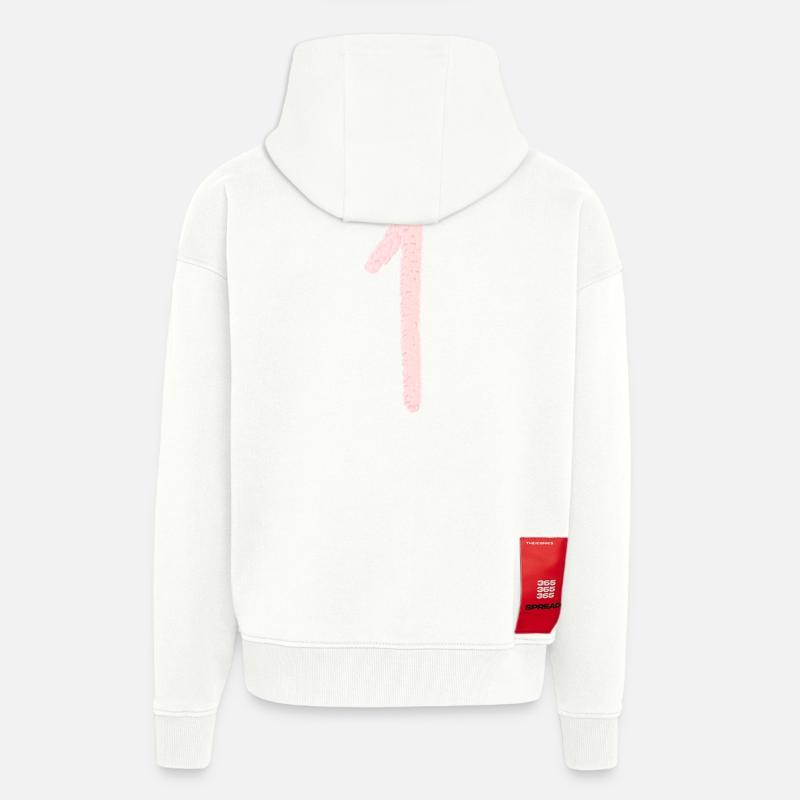 Abbildung 1 - Zip Hoodie - made by SPREAD - OFF WHITE