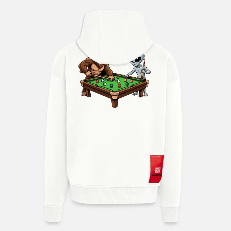 Billard Profi Design – Snooker & Pool Billard - Zip Hoodie - made by SPREAD - OFF WHITE