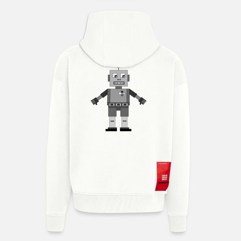Robert, der Roboter - Zip Hoodie - made by SPREAD - OFF WHITE