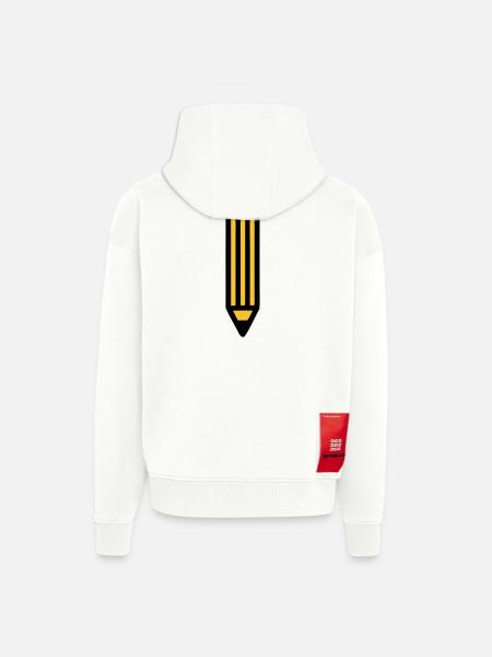 Pencil Writing Author Art - Zip Hoodie - made by SPREAD - OFF WHITE