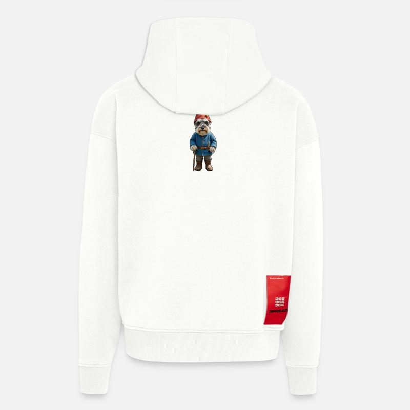 Gartenzwerg Schnauzer Zauber - Zip Hoodie - made by SPREAD - OFF WHITE