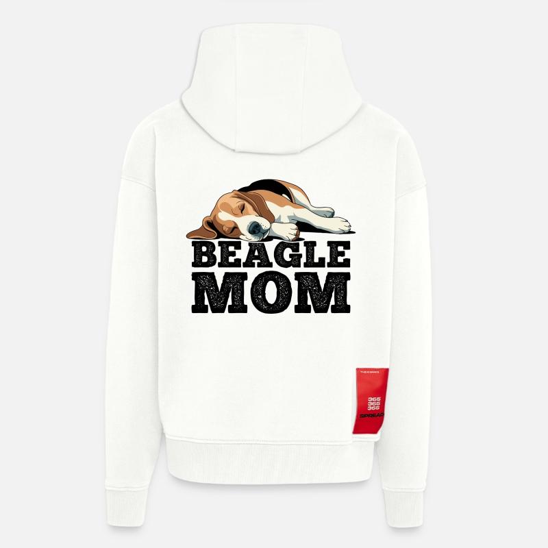 Beagle Mama - Zip Hoodie - made by SPREAD - OFF WHITE