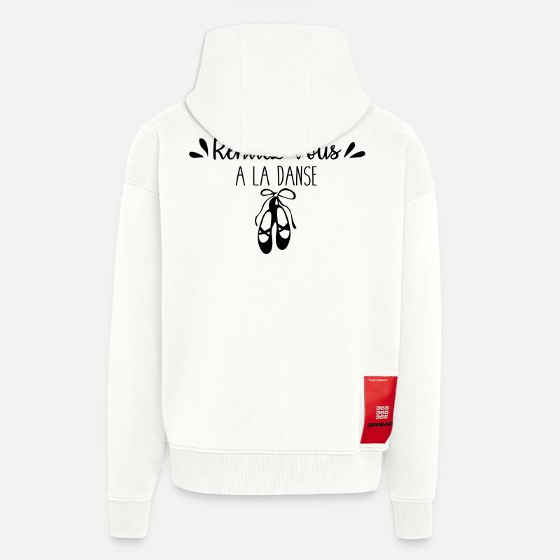 Rendez vous à la danse - Veste à capuche bio épaisse oversize fabriqué en UE - OFF WHITE