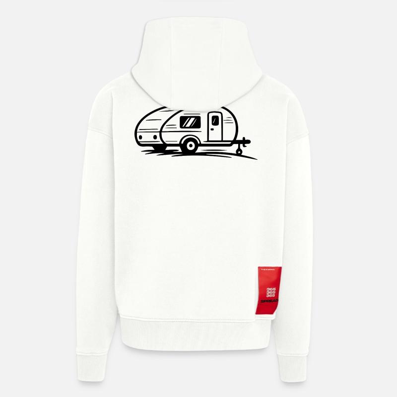 Remorque de camping - Veste à capuche bio épaisse oversize fabriqué en UE - OFF WHITE