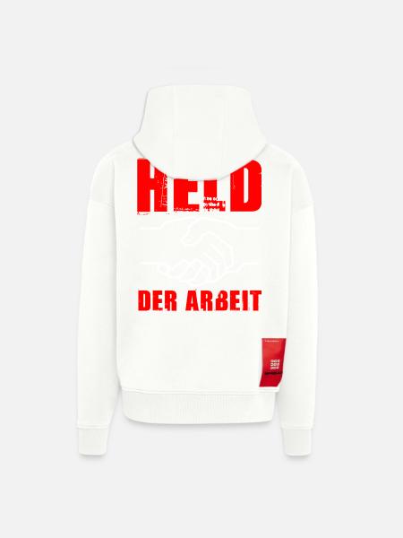 HELD DER ARBEIT - DDR Ostalgie - Zip Hoodie - made by SPREAD - OFF WHITE