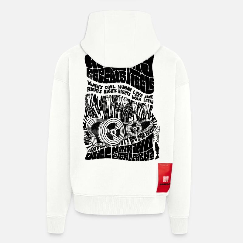History repeats itself... - Zip Hoodie - made by SPREAD - OFF WHITE