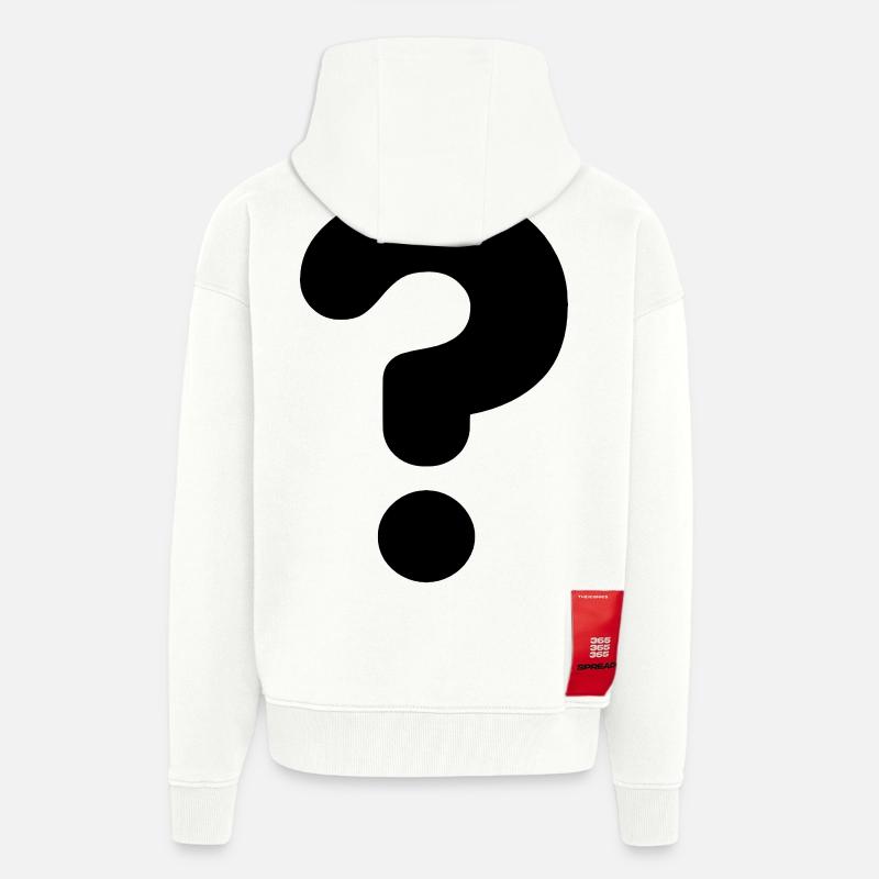 Point d’interrogation de l’image # - Veste à capuche bio épaisse oversize fabriqué en UE - OFF WHITE