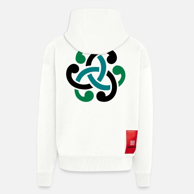 Keltischer Knoten vector - Zip Hoodie - made by SPREAD - OFF WHITE