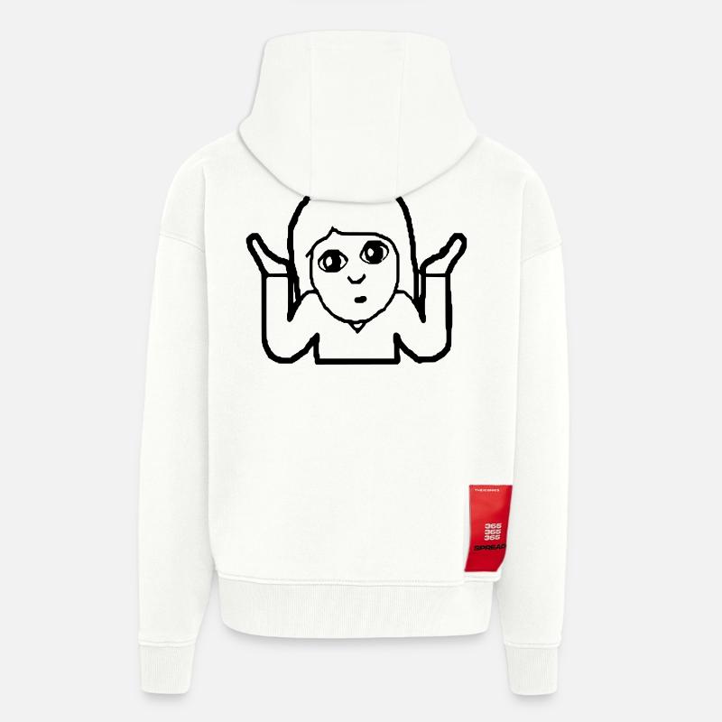 Emoji Frau Geschenk, Geschenkidee - Zip Hoodie - made by SPREAD - OFF WHITE