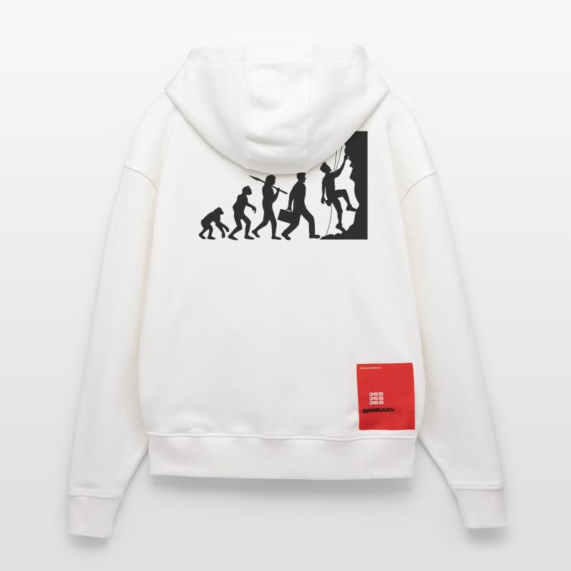 évolution évolution née raide paroi monte Veste à capuche bio épaisse oversize fabriqué en UE