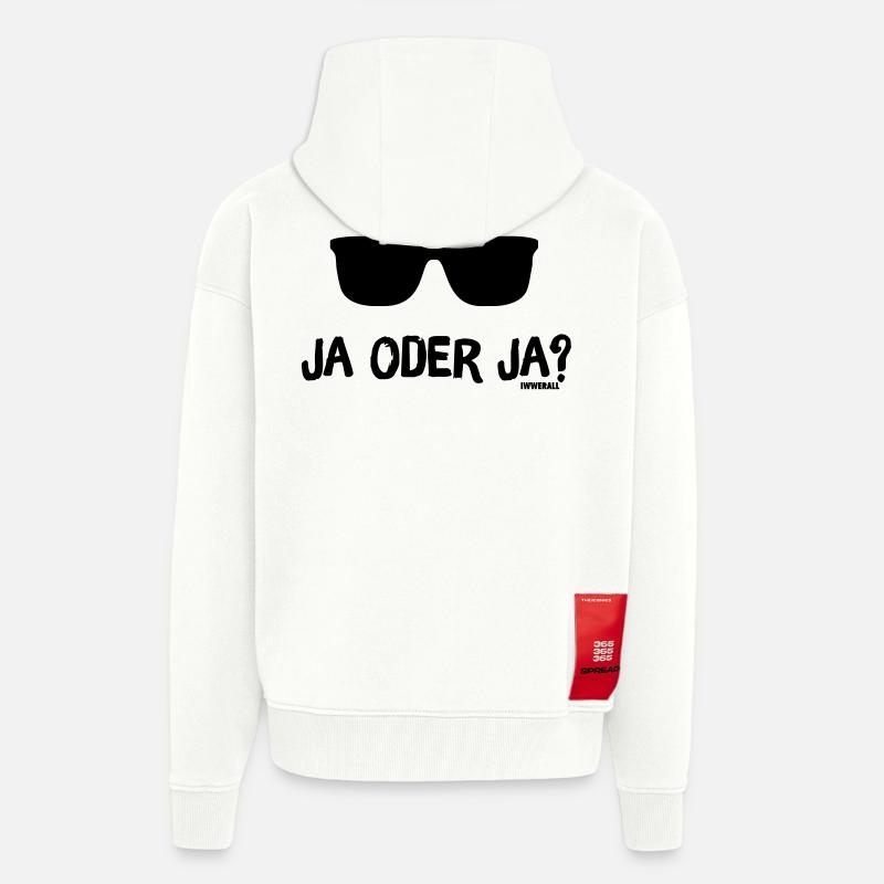 Ja oder Ja? - Zip Hoodie - made by SPREAD - OFF WHITE