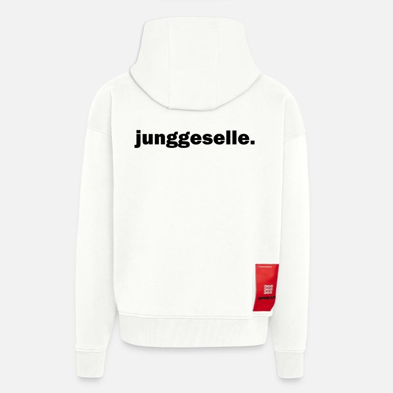 Junggeselle - Zip Hoodie - made by SPREAD - OFF WHITE