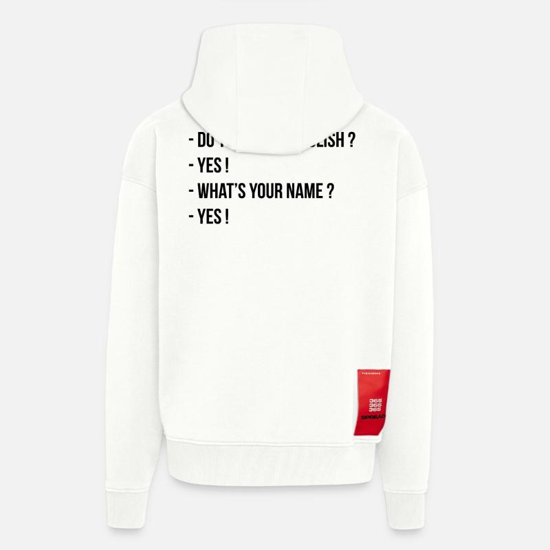 Sprechen Sie Englisch? - Zip Hoodie - made by SPREAD - OFF WHITE