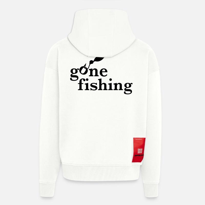 Pêche - Veste à capuche bio épaisse oversize fabriqué en UE - OFF WHITE