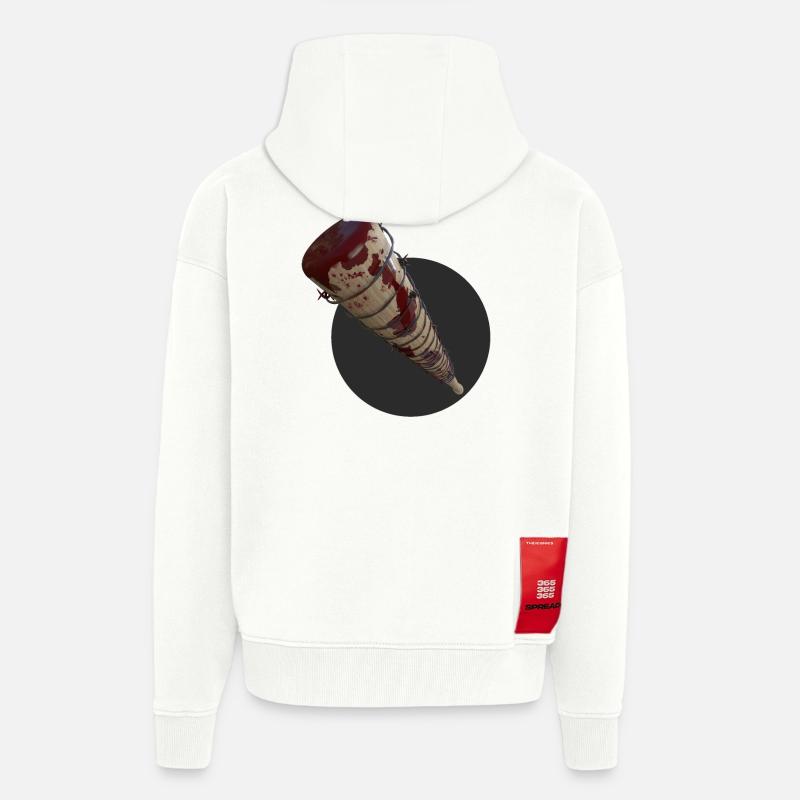 Baseballschläger mit Stacheldraht - Zip Hoodie - made by SPREAD - OFF WHITE