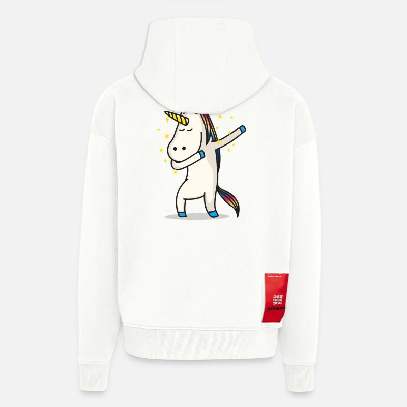 Einhorn Dab - Zip Hoodie - made by SPREAD - OFF WHITE