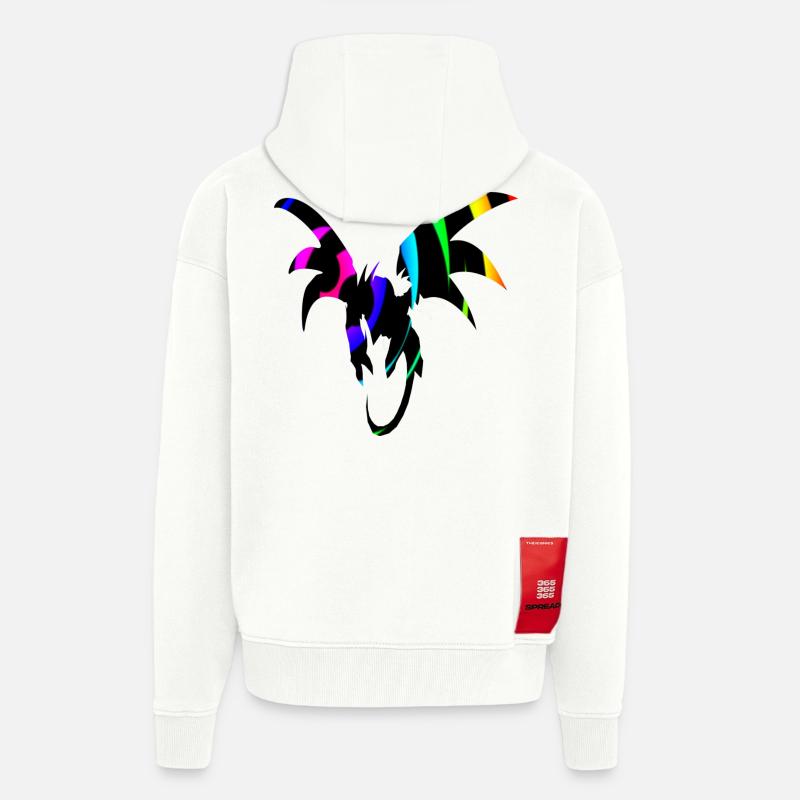 Dragon Bow Dragon Loop - Zip Hoodie - made by SPREAD - OFF WHITE