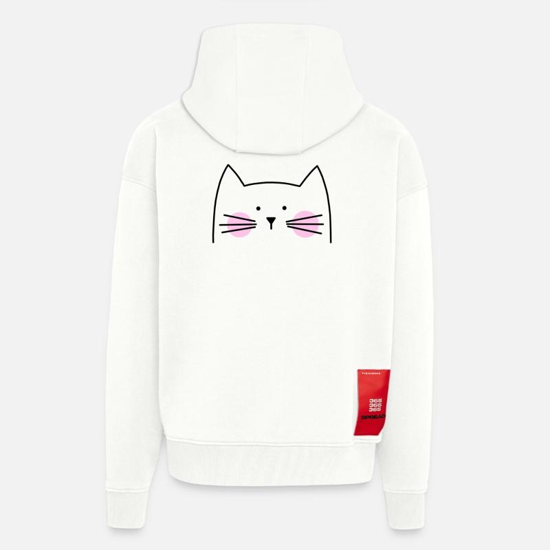 Katze Kätzchen Miezekatze - Zip Hoodie - made by SPREAD - OFF WHITE