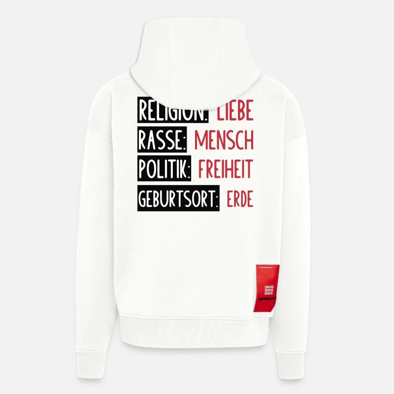 Statement - Keine Trennung oder Spaltung - Zip Hoodie - made by SPREAD - OFF WHITE