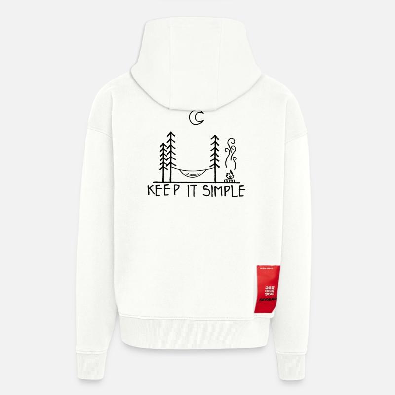Keep it Simple Hängematte - Zip Hoodie - made by SPREAD - OFF WHITE
