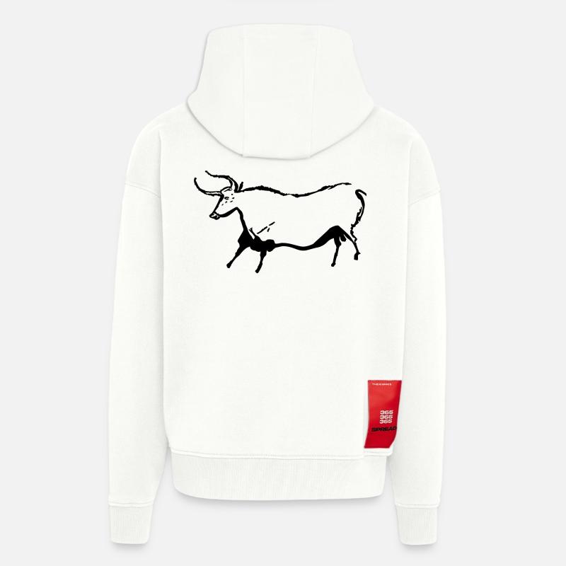 Auroch - Veste à capuche bio épaisse oversize fabriqué en UE - OFF WHITE